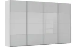 Goossens kledingkast finca combi glans mat glas grijs hoogwaardig meubelplaat - 8244399-{merk}-finca-combi-sts-grijs-schuifdeuren-02